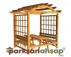 70347 - Ahap Pergole Piknik Masas - 180(L)x200(W)x250(H) cm